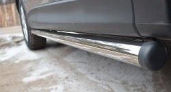 17 299 р. Защита порогов из круглой трубы диаметром 63 мм Russtal  Mazda CX-5  KE (2011-2017) (Защита порогов с со скосами на торцах (вариант 1)). Увеличить фотографию 7