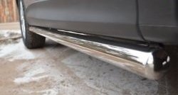 17 299 р. Защита порогов из круглой трубы диаметром 63 мм Russtal  Mazda CX-5  KE (2011-2017) (Защита порогов с со скосами на торцах (вариант 1)). Увеличить фотографию 10