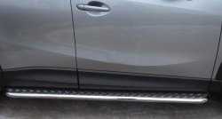 Широкая защита порогов Russtal Mazda CX-5 KE дорестайлинг (2011-2014)