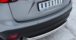 12 499 р. Одинарная защита заднего бампера из трубы диаметром 63 мм Russtal Mazda CX-5 KE рестайлинг (2015-2017). Увеличить фотографию 3