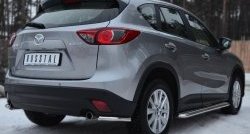 11 999 р. Защита заднего бампера (Ø63 мм уголки, нержавейка) Russtal Mazda CX-5 KE дорестайлинг (2011-2014). Увеличить фотографию 3