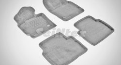 4 099 р. Износостойкие коврики в салон 3D Seintex (серые, компл)  Mazda CX-5  KE (2011-2017). Увеличить фотографию 1
