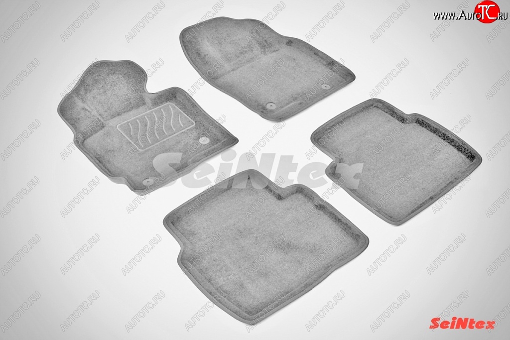 4 099 р. Износостойкие коврики в салон 3D Seintex (серые, компл)  Mazda CX-5  KE (2011-2017)