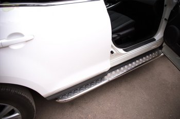 27 699 р. Широкая защита порогов с трубой диаметром 42 мм Russtal v3 Mazda CX-7 ER рестайлинг (2010-2012). Увеличить фотографию 3