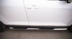 19 799 р. Защита порогов с пластиковыми вставками для ног из круглой трубы диаметром 76 мм Russtal  Mazda CX-7  ER (2010-2012) (Защита порогов с со скосами на торцах (вариант 1)). Увеличить фотографию 10