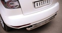 19 699 р. Защита заднего бампера (Ø76 и 42 мм, нержавейка) Russtal  Mazda CX-7  ER (2010-2012). Увеличить фотографию 2