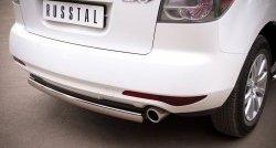 18 549 р. Защита заднего бампера (Ø75x42 мм, нержавейка) Russtal  Mazda CX-7  ER (2010-2012). Увеличить фотографию 3