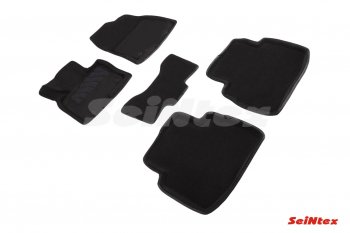 Комплект 3D ковриков в салон (ворсовые / чёрные) Seintex Mazda CX-9 TC дорестайлинг (2015-2024)