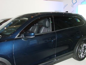 2 989 р. Дефлектора окон SIM  Mazda CX-9  TB (2007-2015). Увеличить фотографию 1