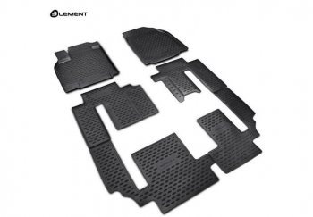 3 р. Комплект 3D ковриков салона Element (полиуретан)  Mazda CX-9  TB (2007-2015) (Черные). Увеличить фотографию 1