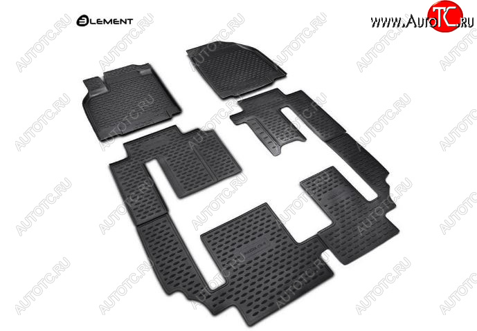 3 369 р. Комплект 3D ковриков салона Element (полиуретан)  Mazda CX-9  TB (2007-2015) (Черные)
