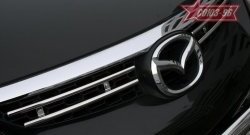 7 109 р. Декоративные элементы решетки радиатора Souz-96 (d16)  Mazda CX-9  TB (2007-2009). Увеличить фотографию 1