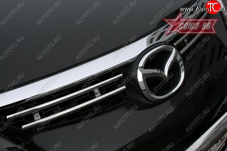 7 109 р. Декоративные элементы решетки радиатора Souz-96 (d16)  Mazda CX-9  TB (2007-2009)