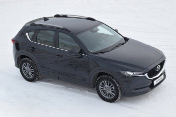 8 549 р. Рейлинги Petroil Tuning  Mazda CX-5  KE (2011-2017) дорестайлинг, рестайлинг (Цвет: серебристый муар). Увеличить фотографию 3