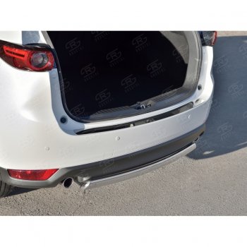 1 749 р. Накладка на задний бампер Russtal (лист)  Mazda CX-5  KF (2016-2024). Увеличить фотографию 2