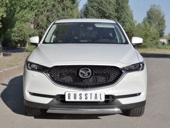 14 999 р. Защита переднего бампера из овальной трубы диаметром 75x42 мм Russtal Mazda CX-5 KF (2016-2024). Увеличить фотографию 2