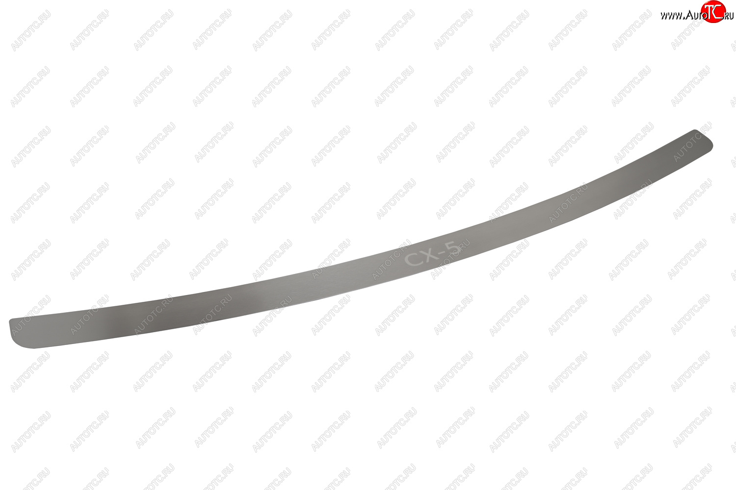 779 р. Накладка защитная на задний бампер Arbori (нерж. сталь сатинированная с логотипом)  Mazda CX-5  KF (2016-2024)