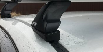 3 598 р. Багажник на крышу Inter (в штатные крепления) Mazda CX-5 KF (2016-2024) (Стальные поперечины 120 см). Увеличить фотографию 1