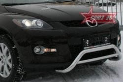 13 409 р. Защита переднего бампера Souz-96 (d60)  Mazda CX-7  ER (2006-2010). Увеличить фотографию 1