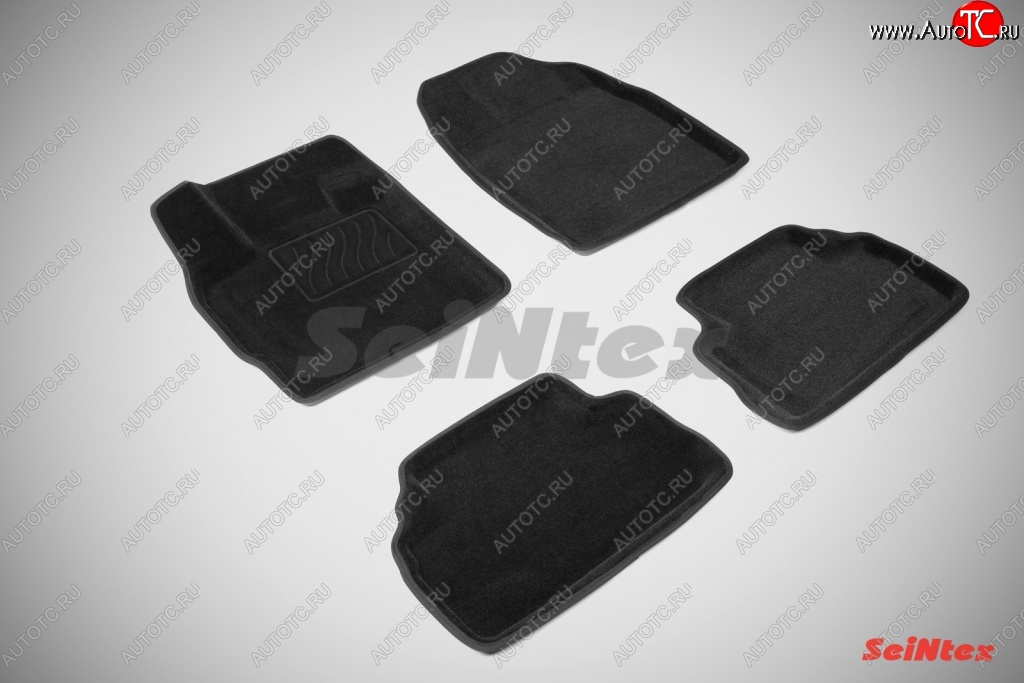4 999 р. Износостойкие коврики в салон 3D MAZDA CX7 черные (компл)  Mazda CX-7  ER (2006-2010)