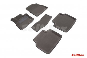 4 799 р. Комплект ворсовых ковриков в салон Seintex (3D) Mazda 6 GJ дорестайлинг универсал (2012-2015) (Черный). Увеличить фотографию 4