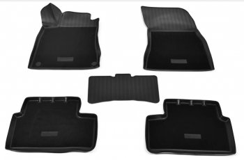 Комплект комбинированых ковриков в салон с повышенной износостойкостью Unidec (полиуретан, текстиль) Mercedes-Benz A class W177 хэтчбэк 5 дв. (2018-2024)  (Черный)