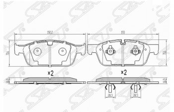 1 789 р. Комплект передних тормозных колодок SAT  Mercedes-Benz GL class  X166 - ML class  W166. Увеличить фотографию 1