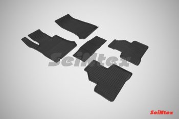 5 999 р. Износостойкие резиновые коврики в салон Seintex  Mercedes-Benz GLC class  X253 (2015-2024). Увеличить фотографию 1