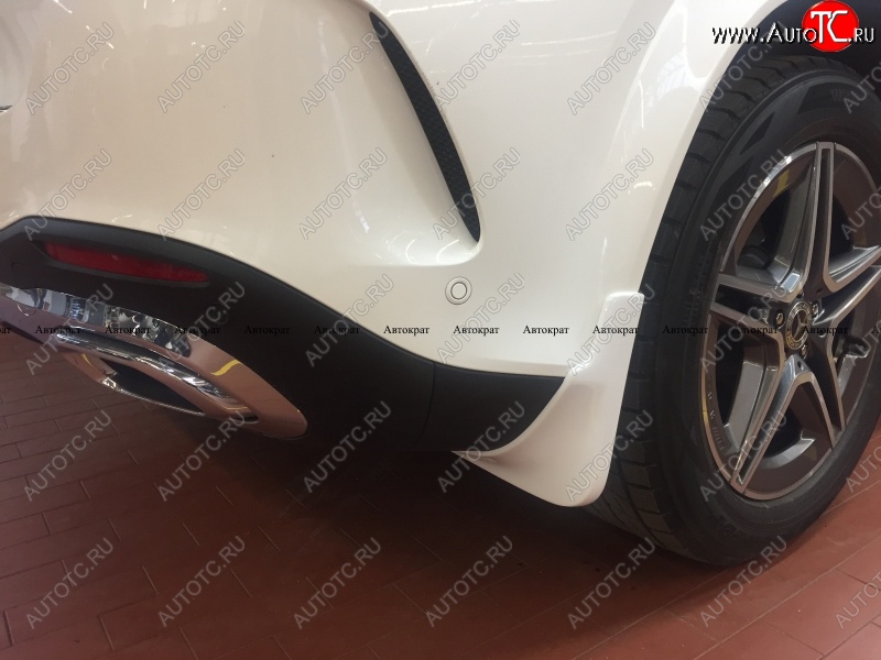 8 999 р. Брызговики AMG АВТОКРАТ (стеклопластик)  Mercedes-Benz GLE class  W167 (2018-2024) (Задние, Неокрашенные)
