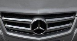 8 599 р. Хромированые накладки решетки радиатора СТ Mercedes-Benz GLK class X204 рестайлинг (2012-2015). Увеличить фотографию 1