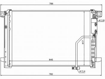 Радиатор кондиционера SAT Mercedes-Benz SLK class R172 (2011-2024)