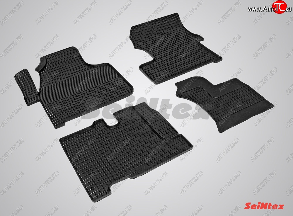 4 299 р. Износостойкие коврики в салон с рисунком Сетка SeiNtex Premium 4 шт. (резина) Mercedes-Benz Sprinter W906 (2006-2013)