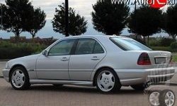 8 299 р. Пороги накладки AMG Mercedes-Benz C-Class W202 дорестайлинг седан (1993-1997) (Неокрашенные). Увеличить фотографию 1