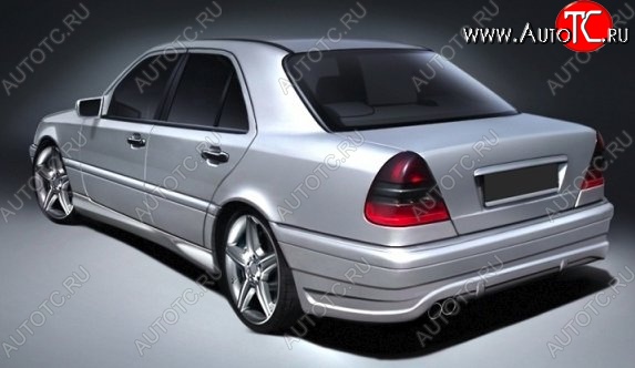 5 499 р. Пороги накладки CT Mercedes-Benz C-Class W202 дорестайлинг седан (1993-1997) (Неокрашенные)