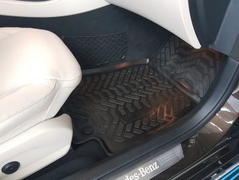 1 699 р. Комплект ковриков в салон Aileron 3D (с подпятником) Mercedes-Benz C-Class W205 дорестайлинг седан (2015-2018). Увеличить фотографию 4