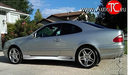 6 649 р. Пороги накладки Lorinser Mercedes-Benz CLK class W208 (1997-2002) (Неокрашенные)