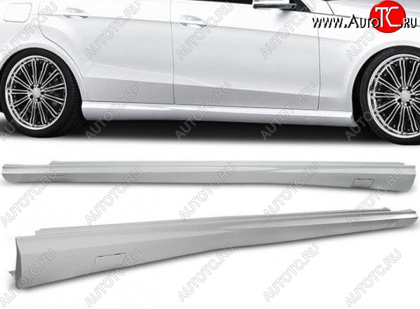16 899 р. Пороги накладки (седан) AMG Style Mercedes-Benz E-Class W212 дорестайлинг седан (2009-2012) (Неокрашенные)