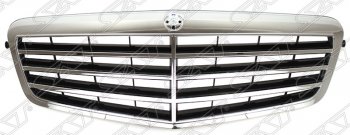 7 499 р. Решётка радиатора SAT (черная, хром) Mercedes-Benz E-Class W212 дорестайлинг седан (2009-2012) (Неокрашенная). Увеличить фотографию 1