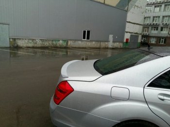 3 149 р. Лип спойлер АВТОКРАТ Mercedes-Benz S class W221 (2006-2013) (Неокрашенный). Увеличить фотографию 1