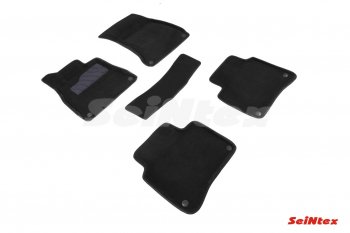 Комплект 3D ковриков в салон (ворсовые / чёрные) (long) Seintex Mercedes-Benz (Мерседес-Бенс) S class (С)  W222 (2013-2017) W222 седан гибрид дорестайлинг