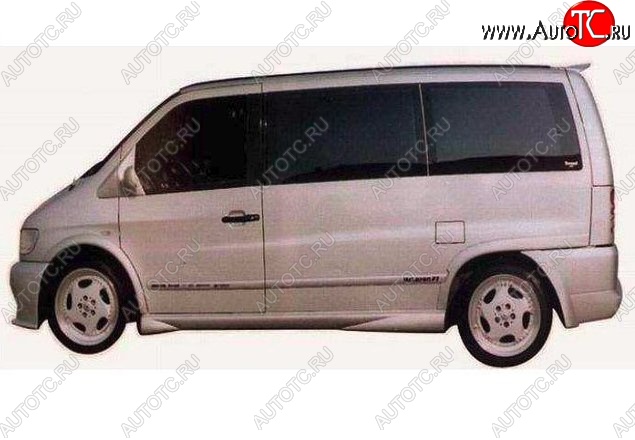 6 249 р. Пороги накладки CT Mercedes-Benz Vito W638 (1996-2003) (Неокрашенные)