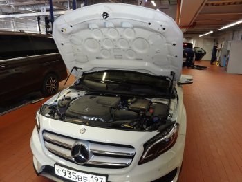 2 749 р. Упоры капота Russtal  Mercedes-Benz GLA  X156 (2013-2020). Увеличить фотографию 1