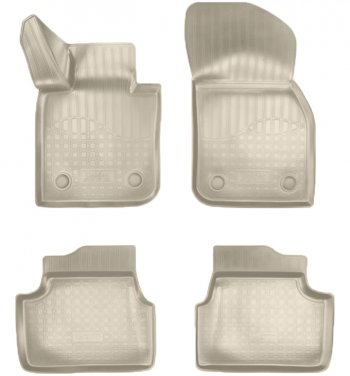 2 199 р. Коврики салонные Noplast (3D)  Mini Hatch  F55 (2014-2024) (Бежевые). Увеличить фотографию 1