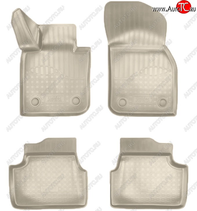 2 199 р. Коврики салонные Noplast (3D)  Mini Hatch  F55 (2014-2024) (Бежевые)