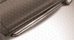 13 949 р. Широкая защита порогов из трубы диаметром 42 мм Slitkoff  Mitsubishi ASX (2013-2016). Увеличить фотографию 1