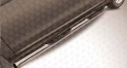 19 649 р. Защита порогов из трубы d76 мм с пластиковыми вставками для ног Slitkoff  Mitsubishi ASX (2013-2016) (Нержавейка, Полированная). Увеличить фотографию 1