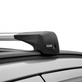 12 897 р. Багажник сборе на низкие рейлинги LUX BRIDGE  Mitsubishi ASX (2010-2024) (дуги аэро-трэвэл, серебро, 99/105 см). Увеличить фотографию 6