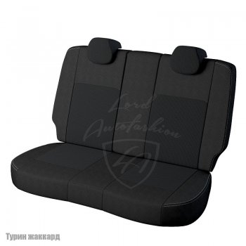 5 199 р. Чехлы для сидений Lord Autofashion Турин (жаккард)  Mitsubishi ASX (2010-2016) (Черный, вставка Эльбрус). Увеличить фотографию 2