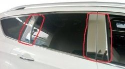 4 749 р. Центральные накладки на стойки дверей СТ Mitsubishi ASX дорестайлинг (2010-2012) (Неокрашенные). Увеличить фотографию 1