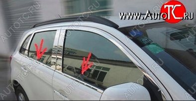 3 599 р. Нижние накладки на окна дверей СТ Mitsubishi ASX дорестайлинг (2010-2012) (Неокрашенные)
